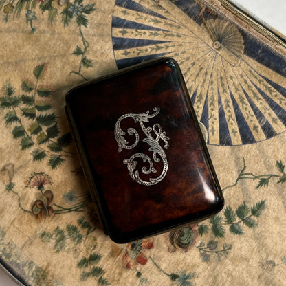 19th c. Faux Tortoise Shell Coin Purse