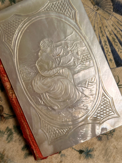c. 1850s-1860s French Mother of Pearl Aide-Memoire