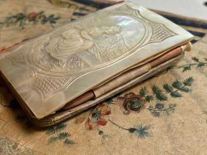 c. 1850s-1860s French Mother of Pearl Aide-Memoire
