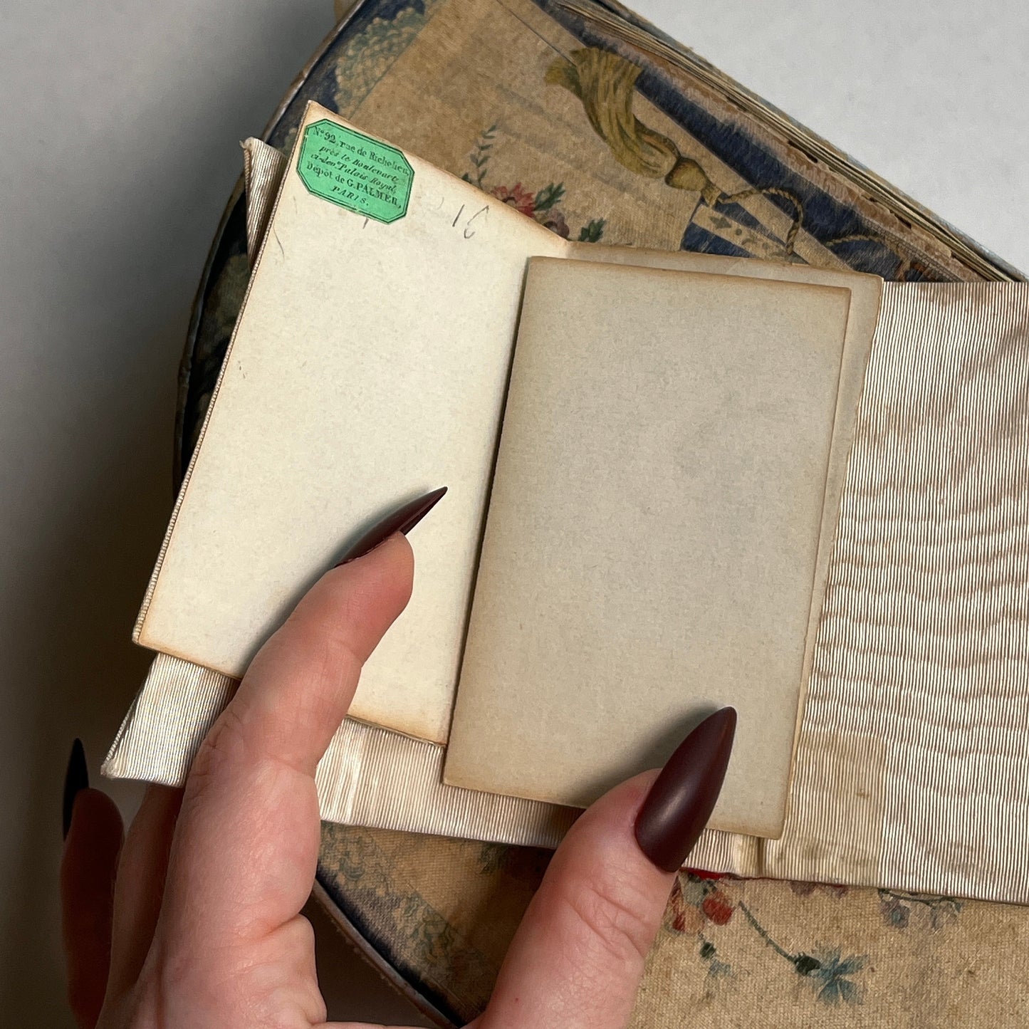 c. 1850s-1860s French Mother of Pearl Aide-Memoire