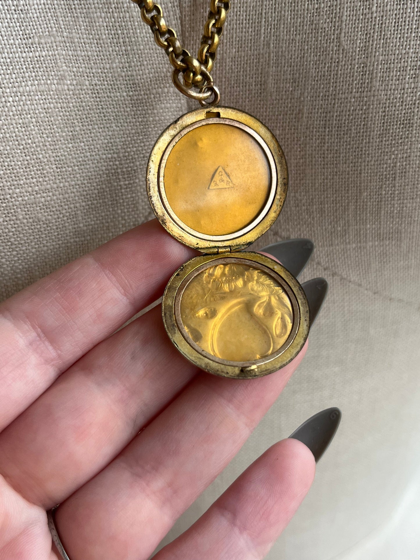 c. 1900s Witch's Heart Art Nouveau Locket