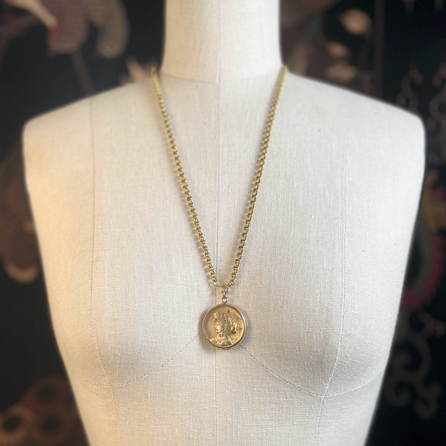 c. 1900s-1910s Gold Filled "Gibson Girl" Locket