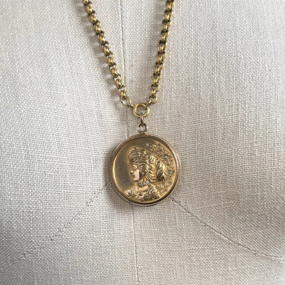 c. 1900s-1910s Gold Filled "Gibson Girl" Locket