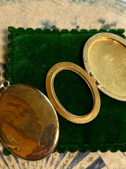 c. 1900s Gold Filled Three Photo Locket