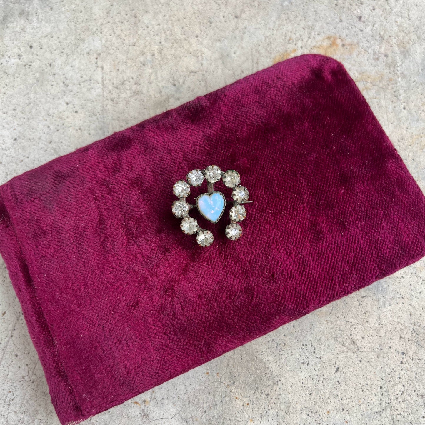 c. Turn of the Century Horseshoe Heart Brooch