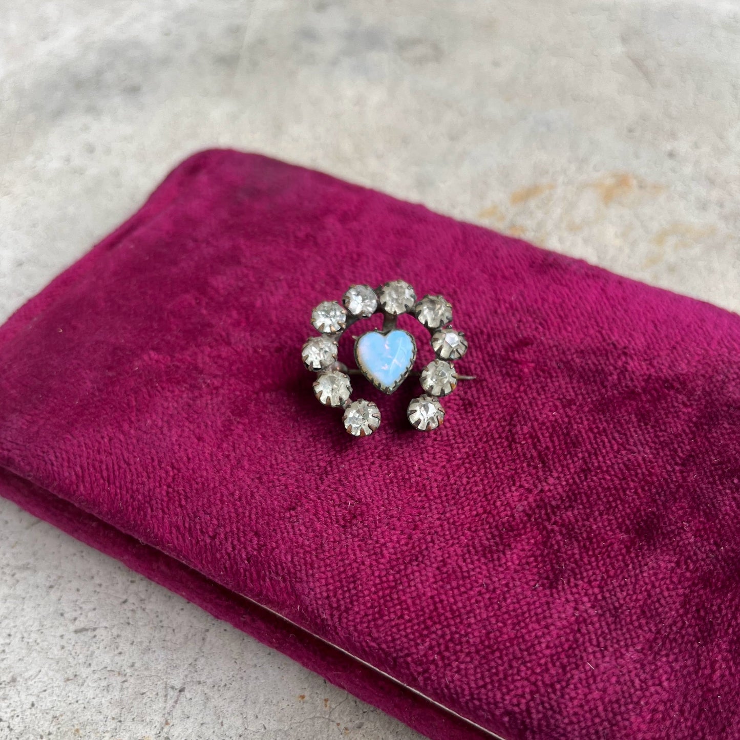 c. Turn of the Century Horseshoe Heart Brooch