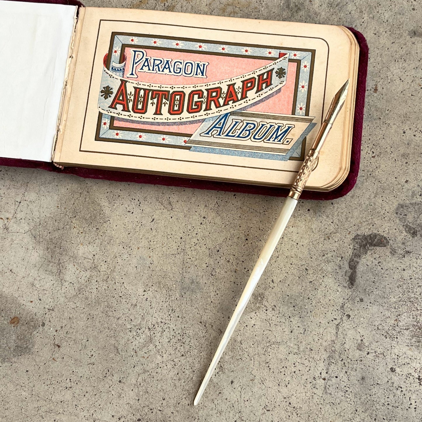 c. Turn of the Century Mother of Pearl Dip Pen