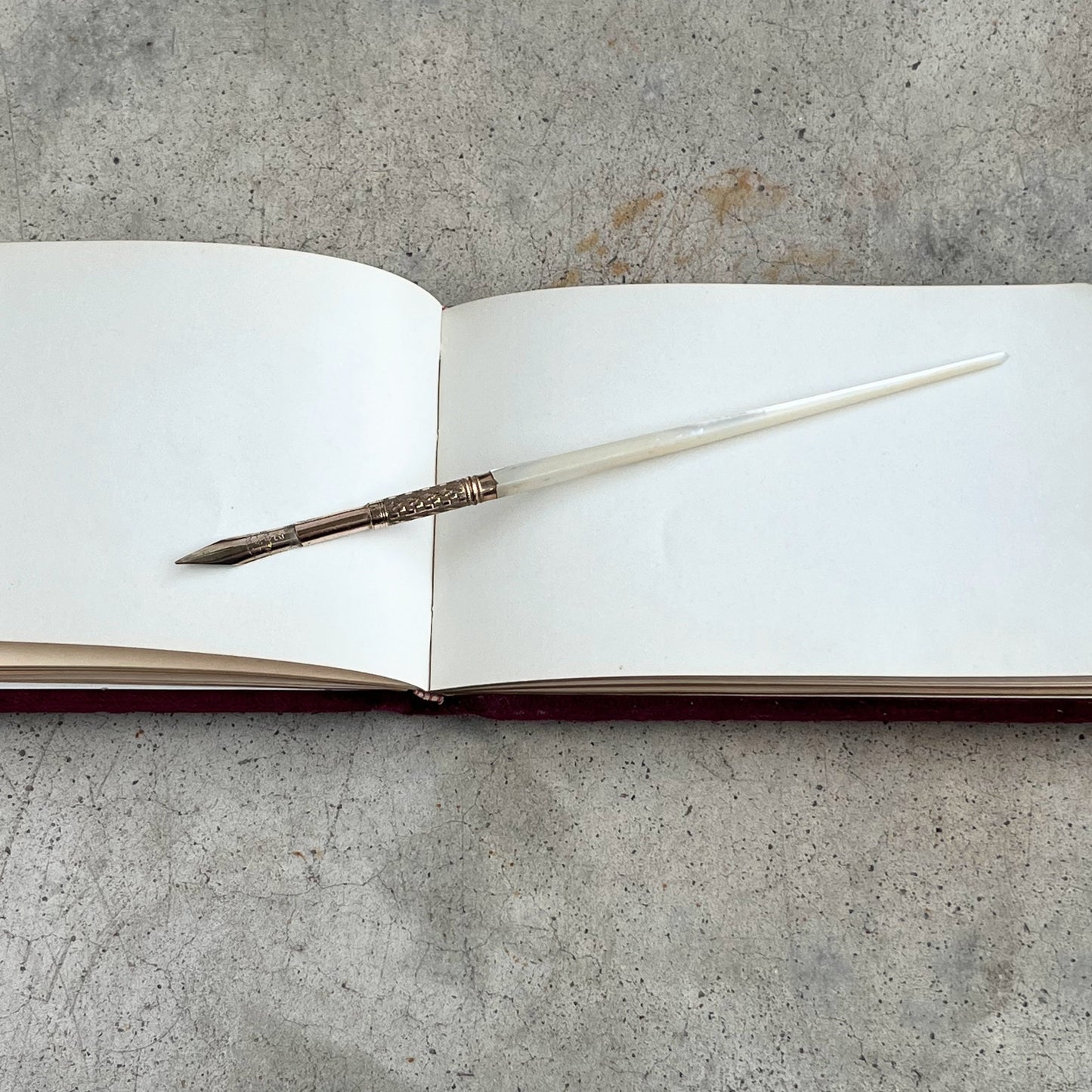 c. Turn of the Century Mother of Pearl Dip Pen