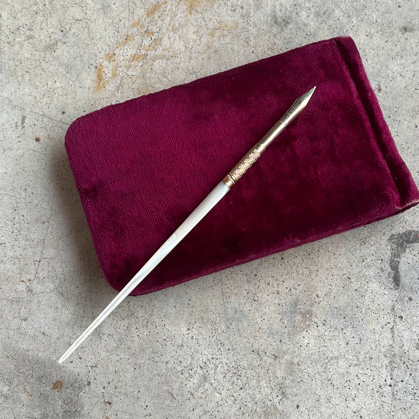 c. Turn of the Century Mother of Pearl Dip Pen