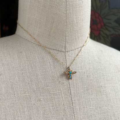 Late 19th c. 14k Gold Fly Pendant