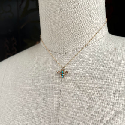 Late 19th c. 14k Gold Fly Pendant