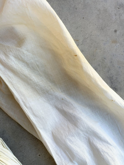 c. 1850s-1860s White Cotton Dress