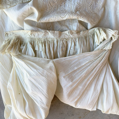 c. 1850s-1860s White Cotton Dress