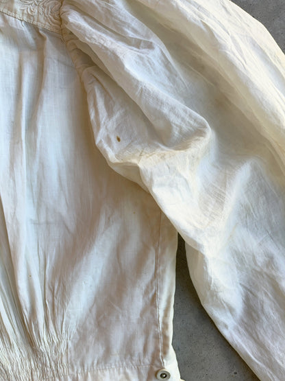 c. 1850s-1860s White Cotton Dress