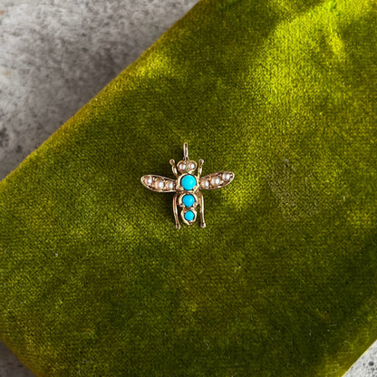 Late 19th c. 14k Gold Fly Pendant