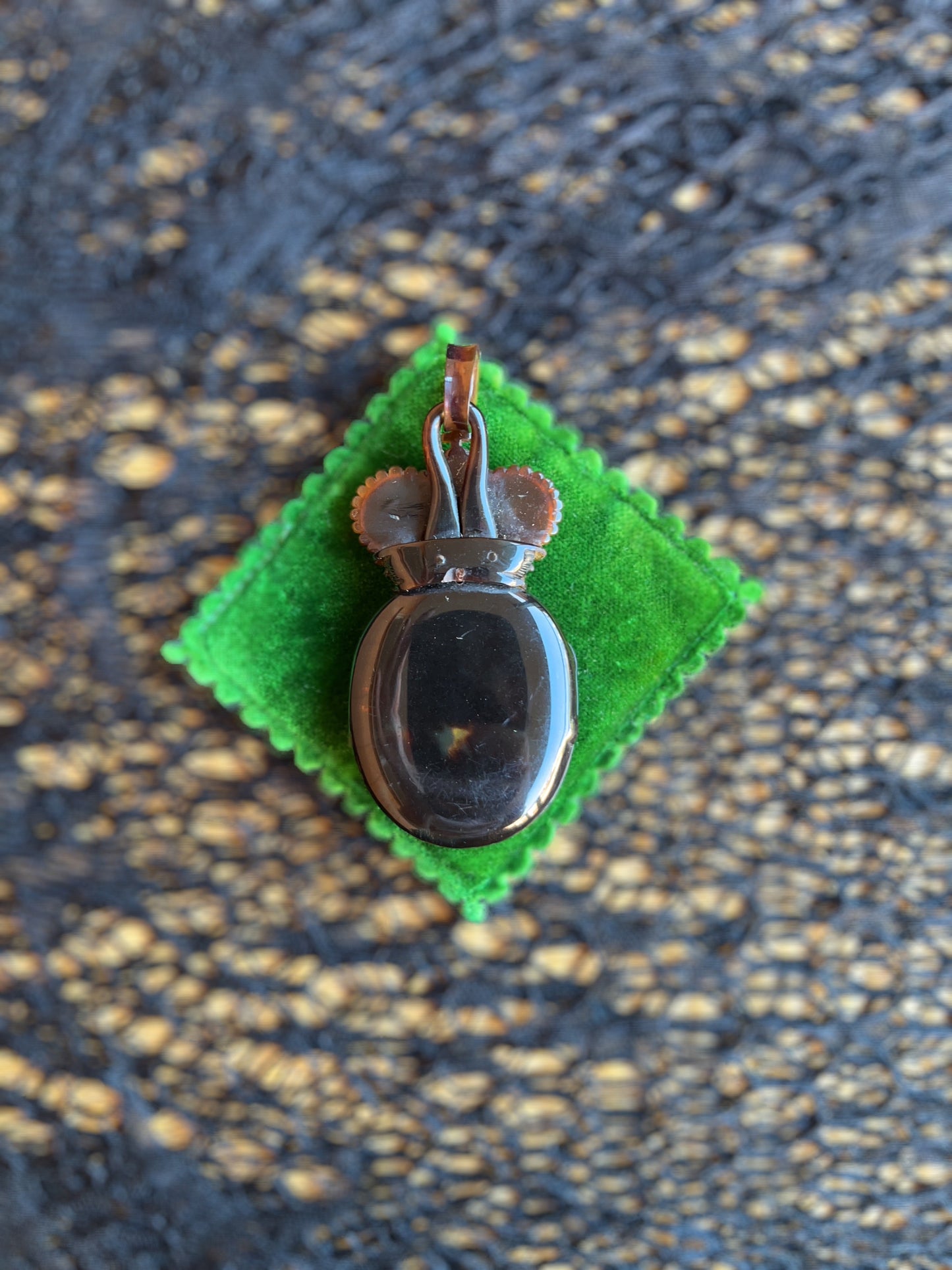 19th c. Tortoise Shell "P" Locket