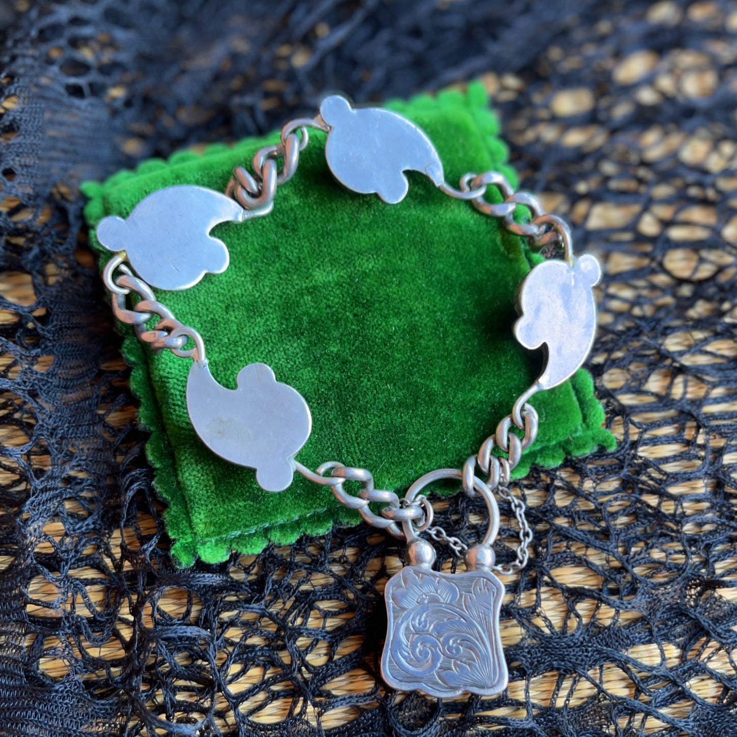 Victorian Scottish Agate Silver Bracelet