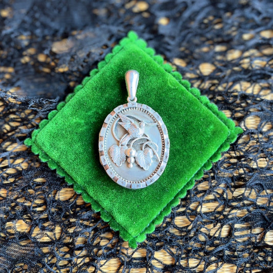 c. 1880s Victorian Aesthetic Movement Silver Locket