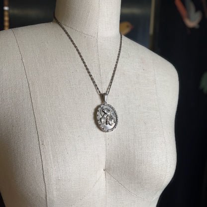 c. 1880s Victorian Aesthetic Movement Silver Locket