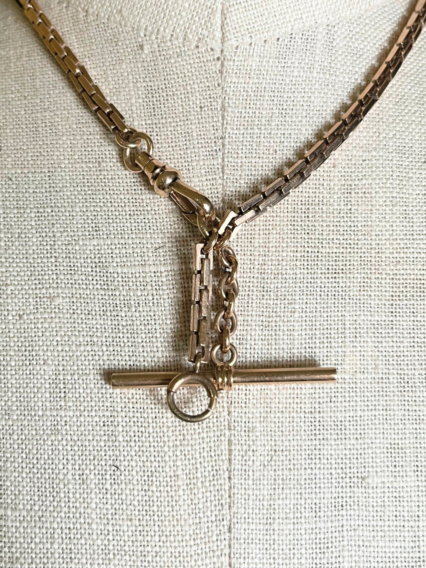 c. 1890s - 1900s Heavy Gold Filled Watch Chain