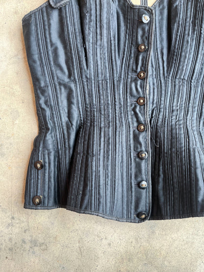 c. 1890s-1900s Black Health Corset