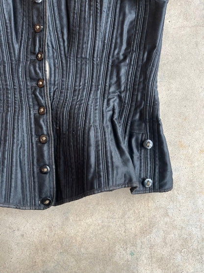 c. 1890s-1900s Black Health Corset