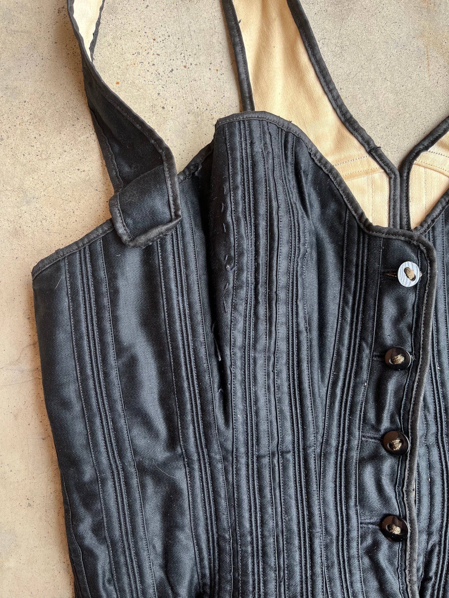 c. 1890s-1900s Black Health Corset