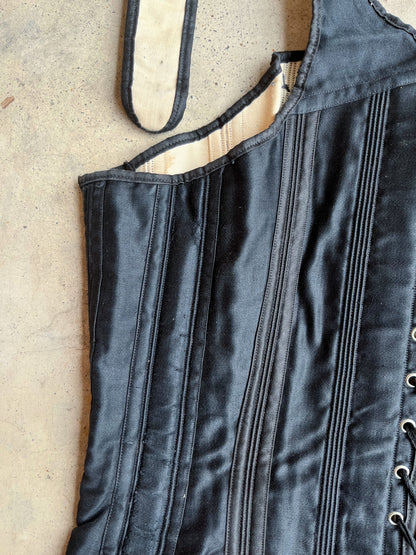 c. 1890s-1900s Black Health Corset