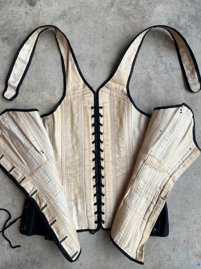 c. 1890s-1900s Black Health Corset