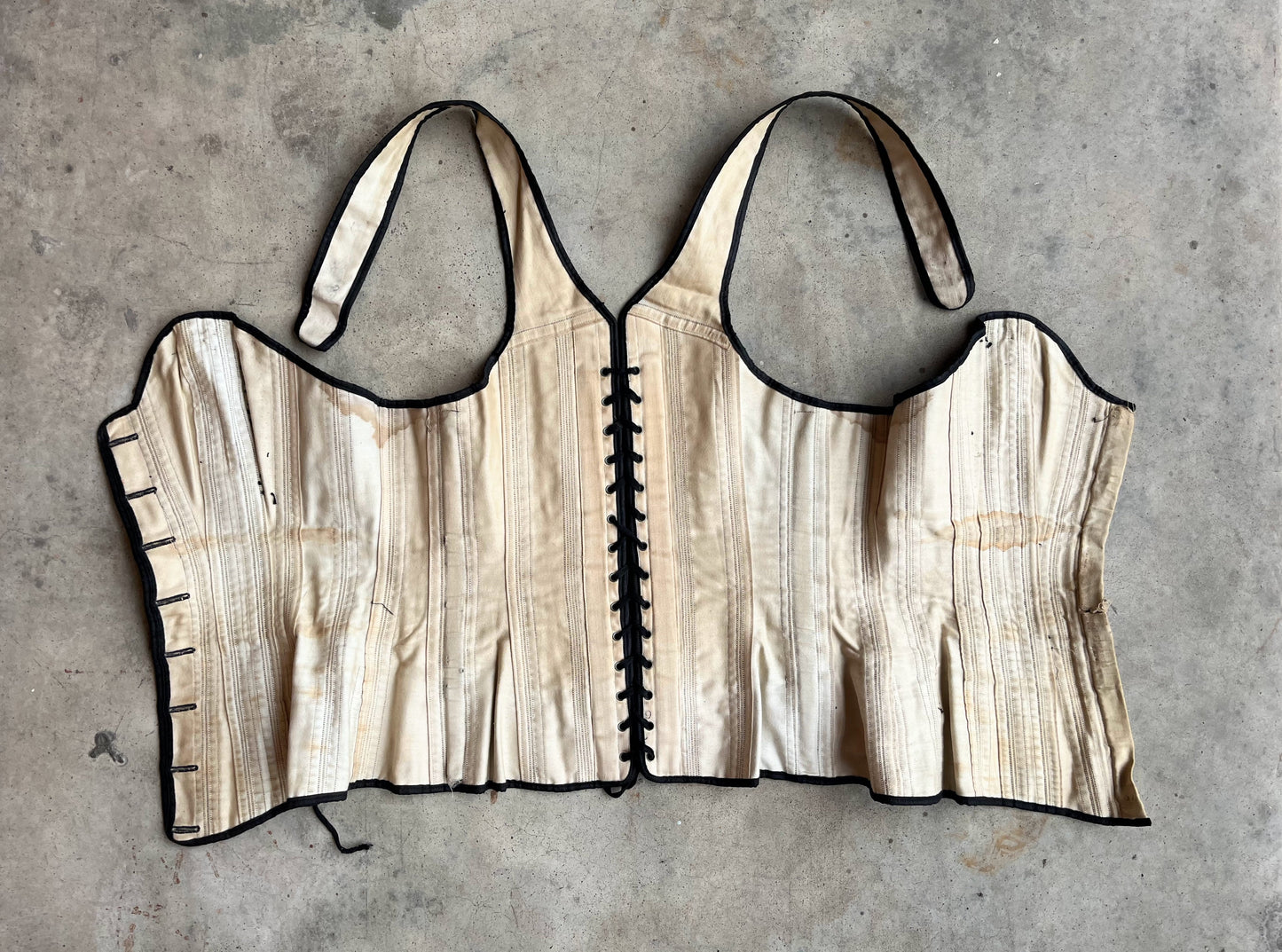 c. 1890s-1900s Black Health Corset