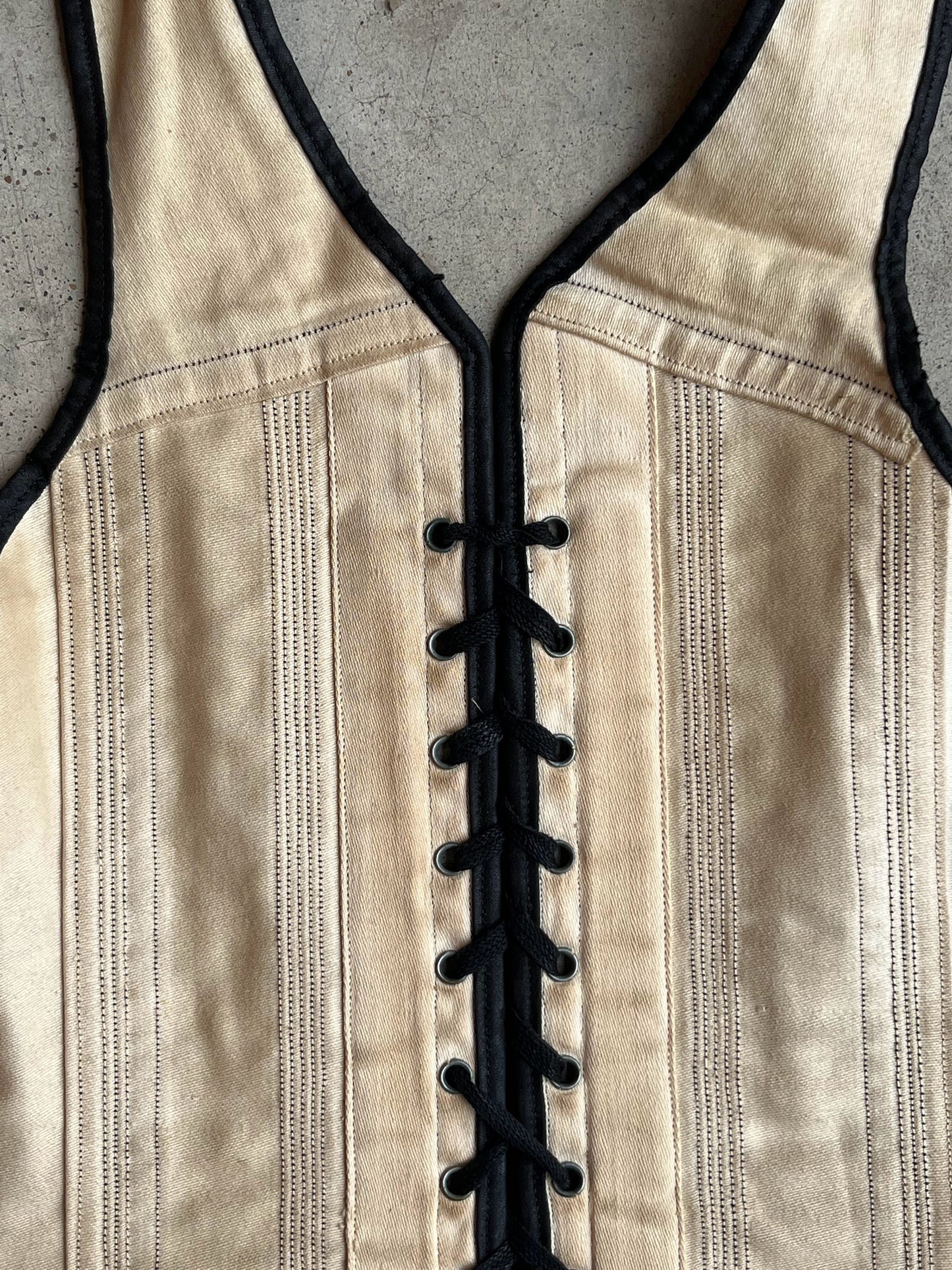 c. 1890s-1900s Black Health Corset