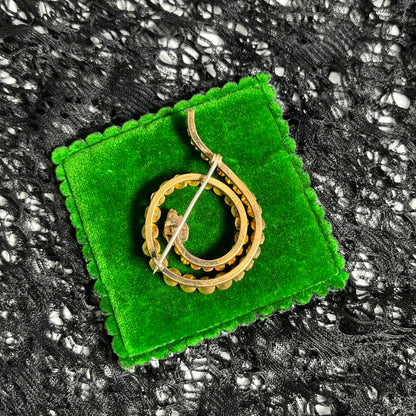 c. 1910s-1920s Spiral Snake Brooch