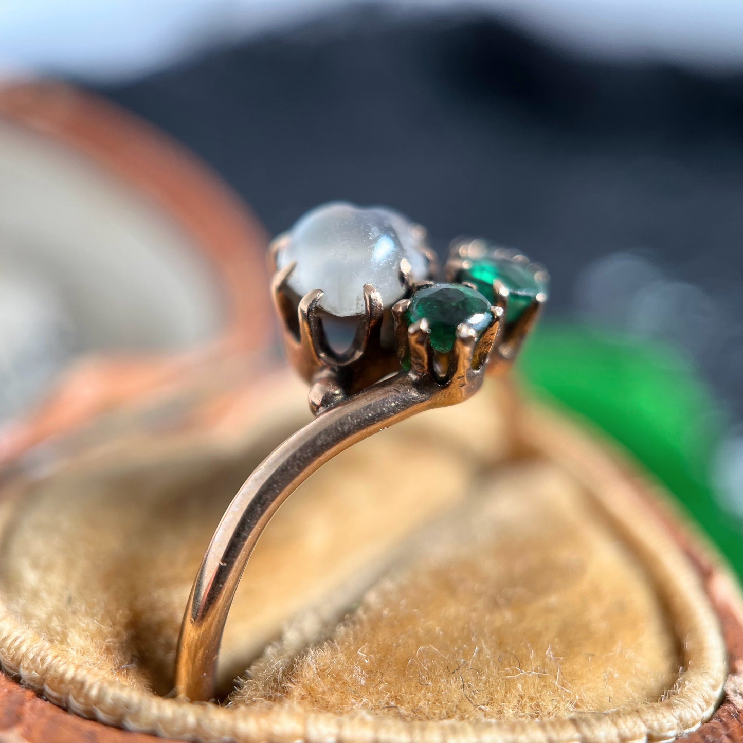 10k Gold Moonstone Heart Ring | As Is