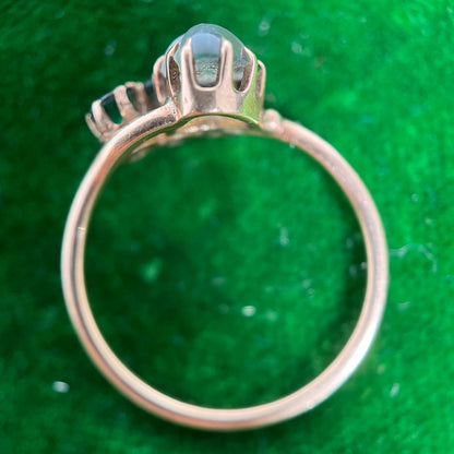 10k Gold Moonstone Heart Ring | As Is