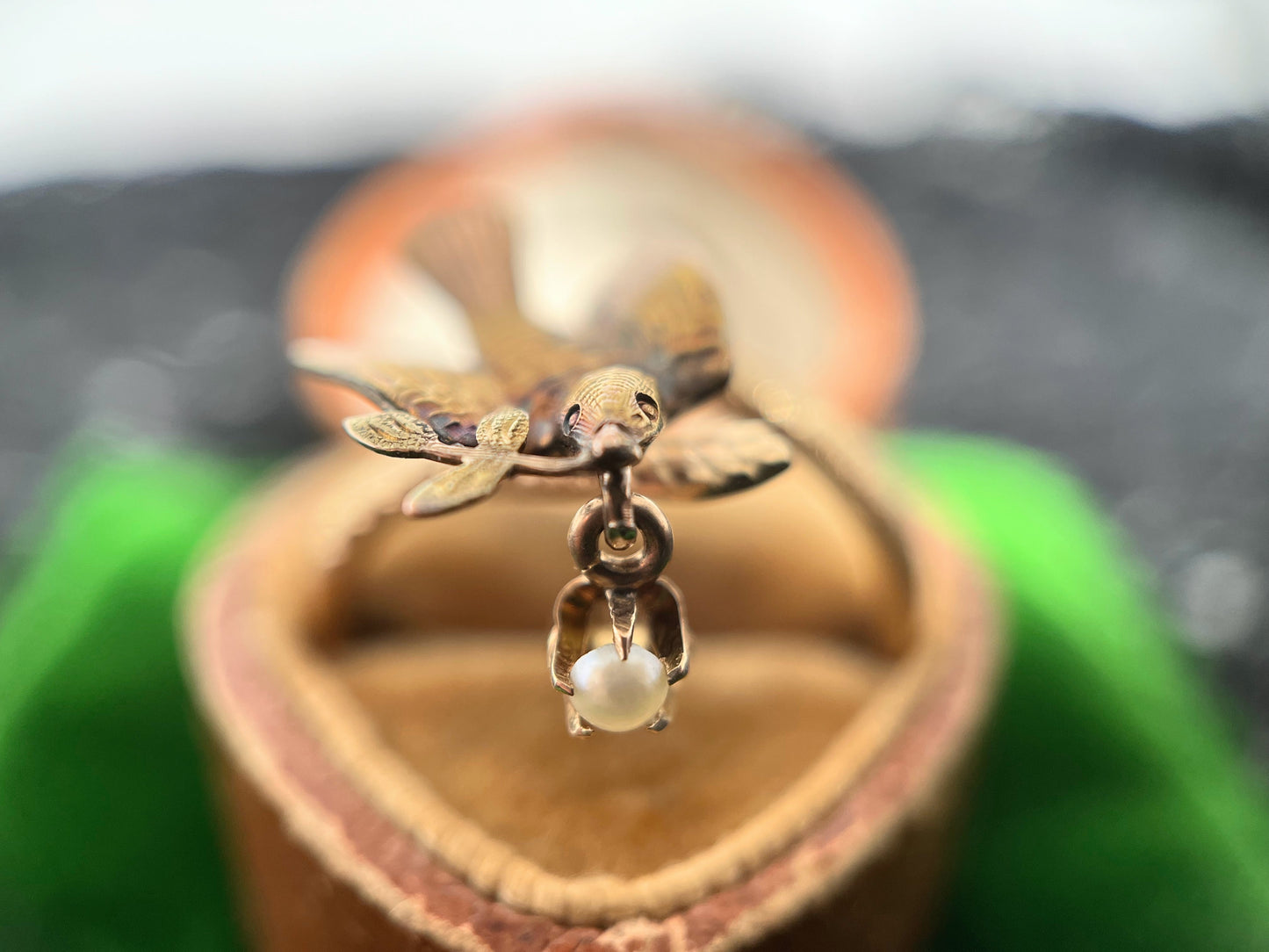 Early 20th c. 12k Gold Swallow Conversion Ring