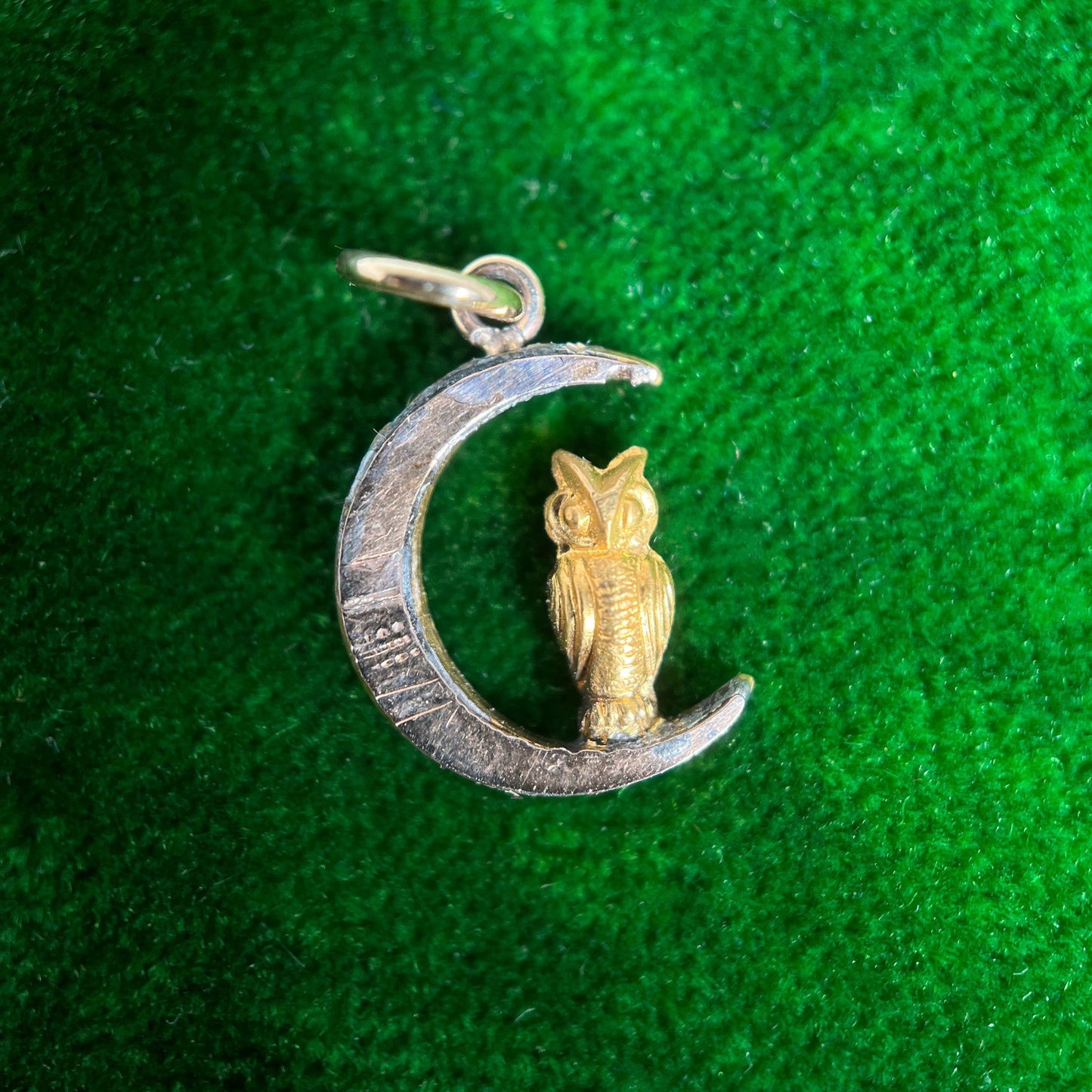c. 1890s-1900s Owl Moon Conversion Charm