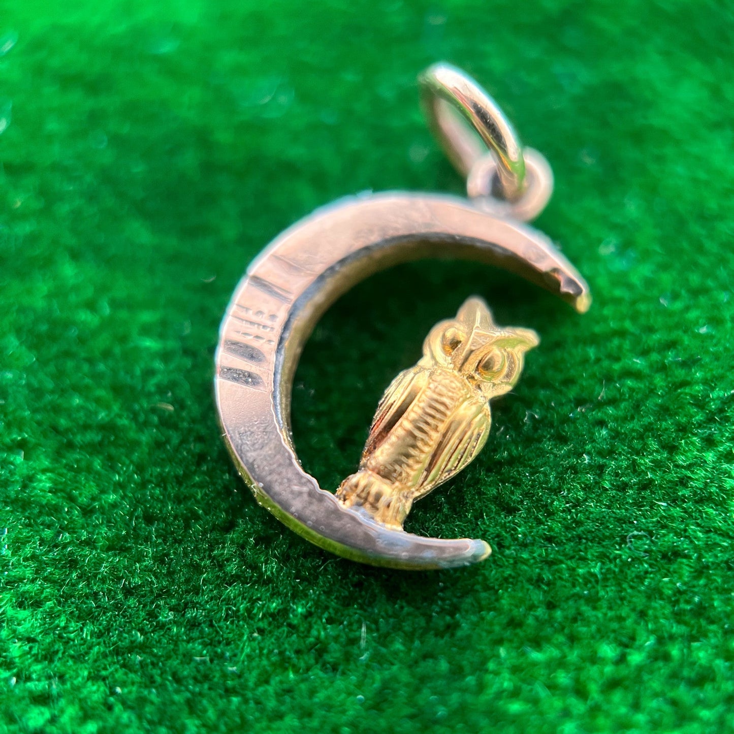 c. 1890s-1900s Owl Moon Conversion Charm