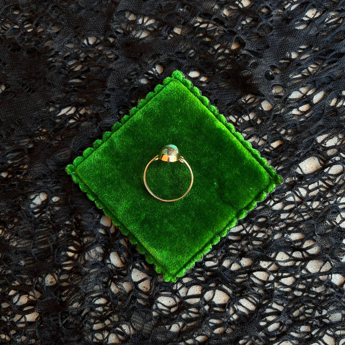Early 20th c. 10k Gold Turquoise Ring