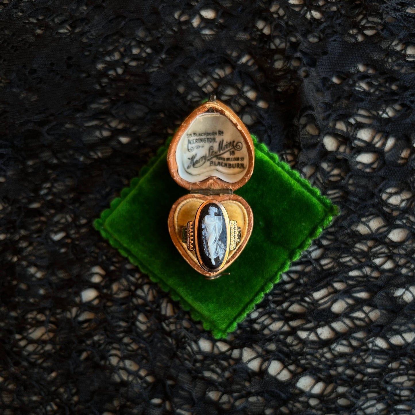 c. 1870s-1880s 12k Gold Sardonyx Cameo Ring