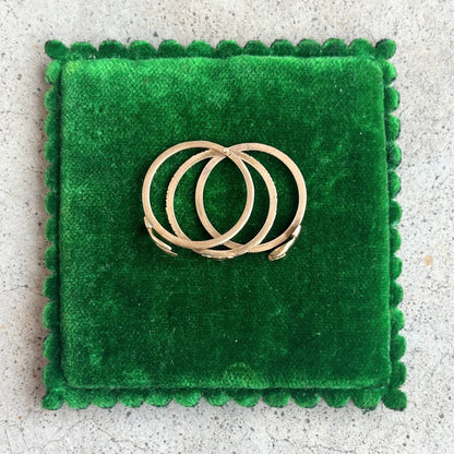 19th c. 14k Gold Fede Gimmel Ring