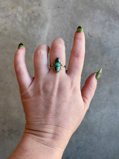 Early 20th c. 10k Gold Turquoise Ring