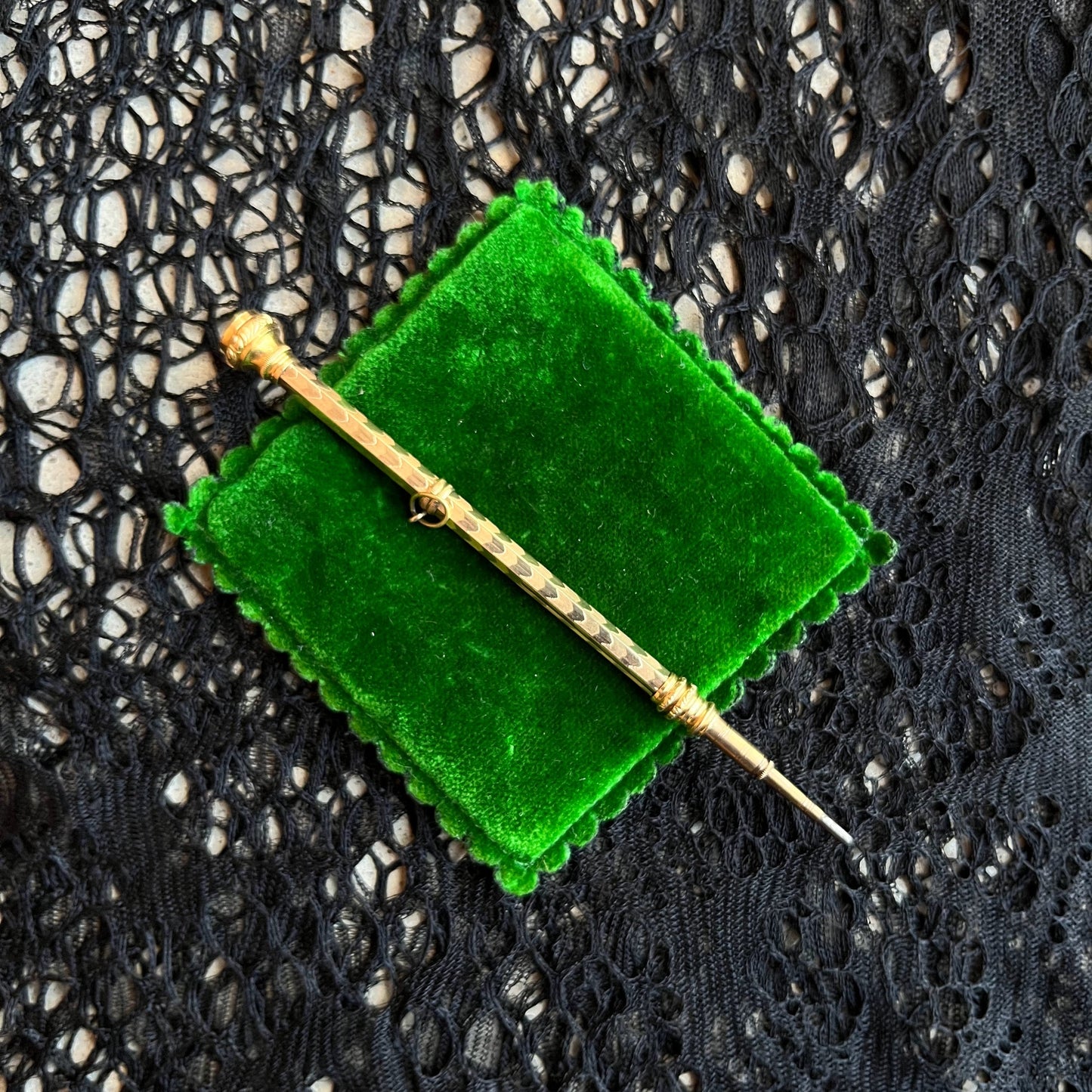 19th c. 14k Gold Rauch & Co. Pencil Pendant