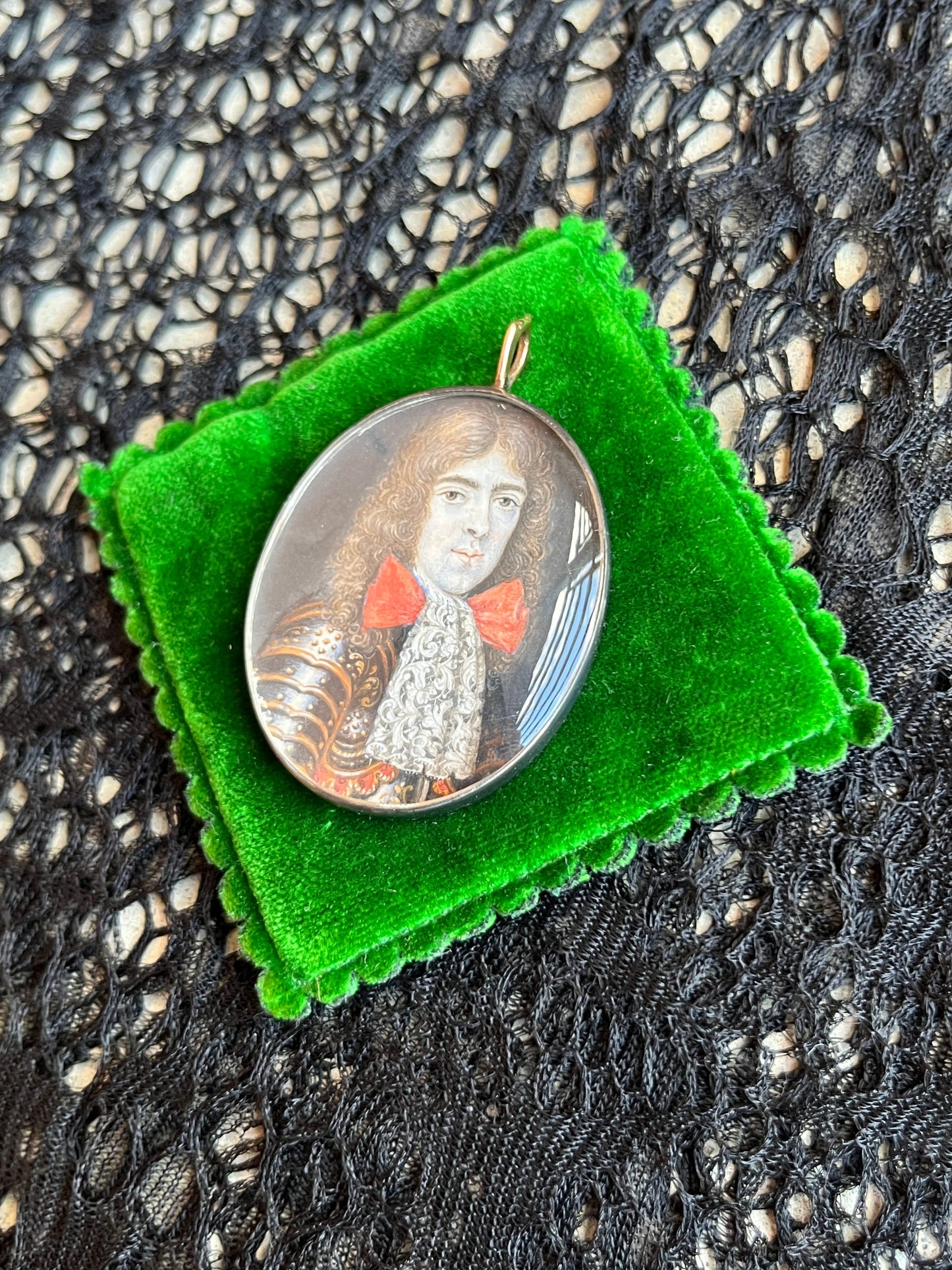 c. Late 17th - Early 18th Century Portrait Miniature Pendant