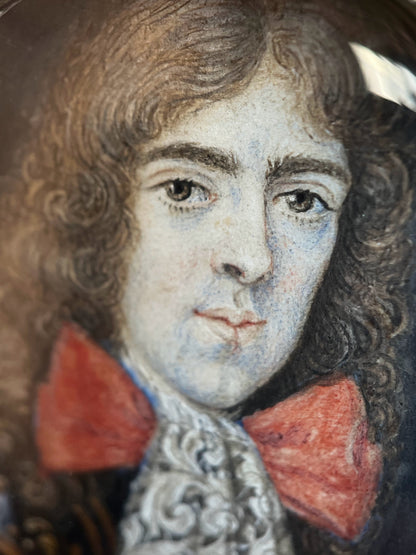 c. Late 17th - Early 18th Century Portrait Miniature Pendant