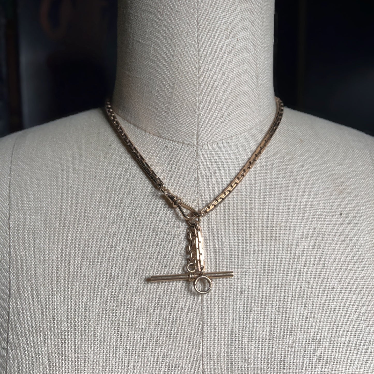 c. 1890s - 1900s Heavy Gold Filled Watch Chain