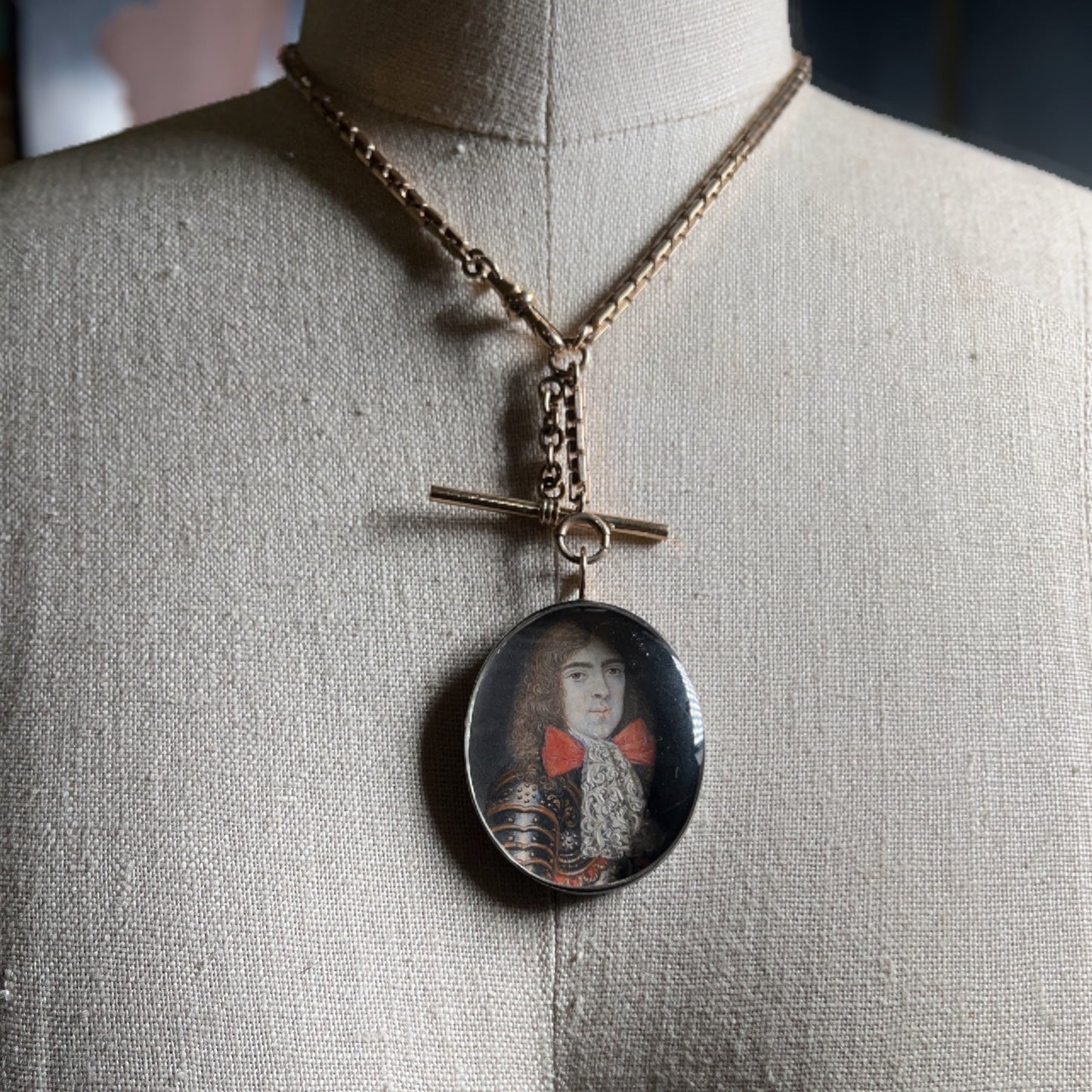 c. Late 17th - Early 18th Century Portrait Miniature Pendant