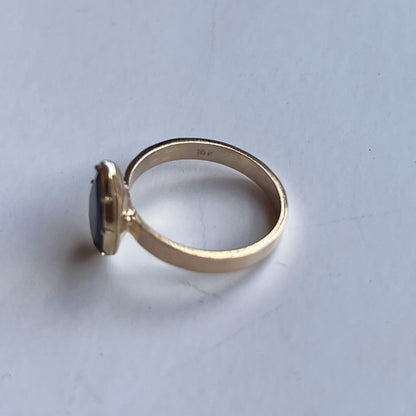 RESERVED | 10k Foiled Garnet Drop Conversion Ring