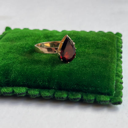 RESERVED | 10k Foiled Garnet Drop Conversion Ring
