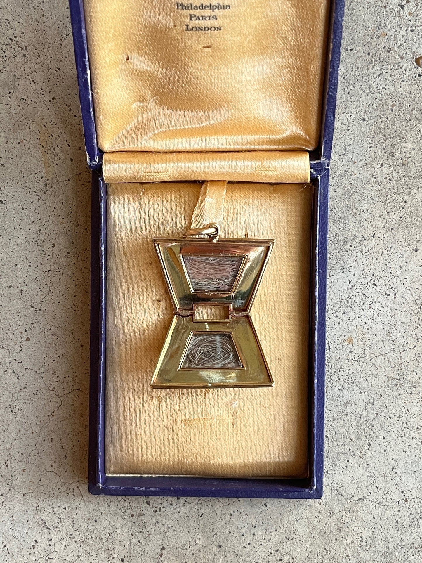 Mid-19th c. 14k Gold Enamel Locket with Hair