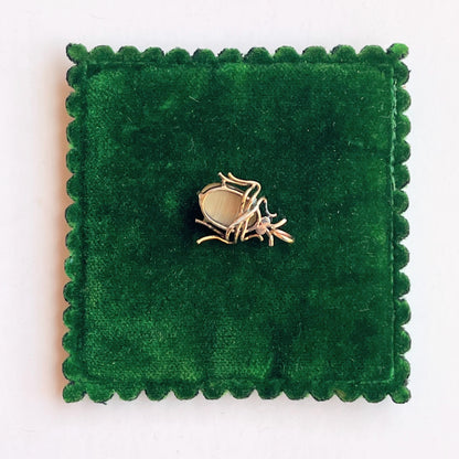 c. 1900s Tigers Eye Beetle Conversion Pendant